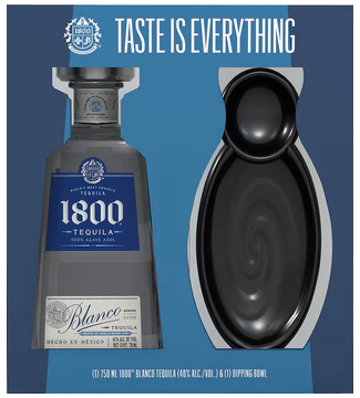 1800 TEQUILA SILVER GFT PCK W/ DIPPING BOWL 750ML
