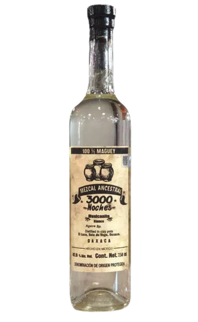 3000 NOCHES MEZCAL ANCESTRAL MEXICANITO BLANCO OAXACA 750ML