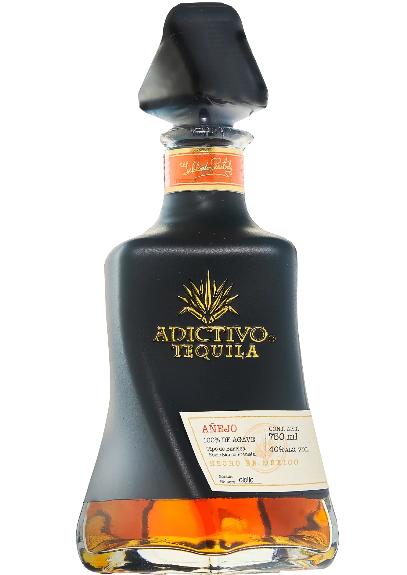ADICTIVO TEQUILA ANEJO BLACK BOTTLE 750ML