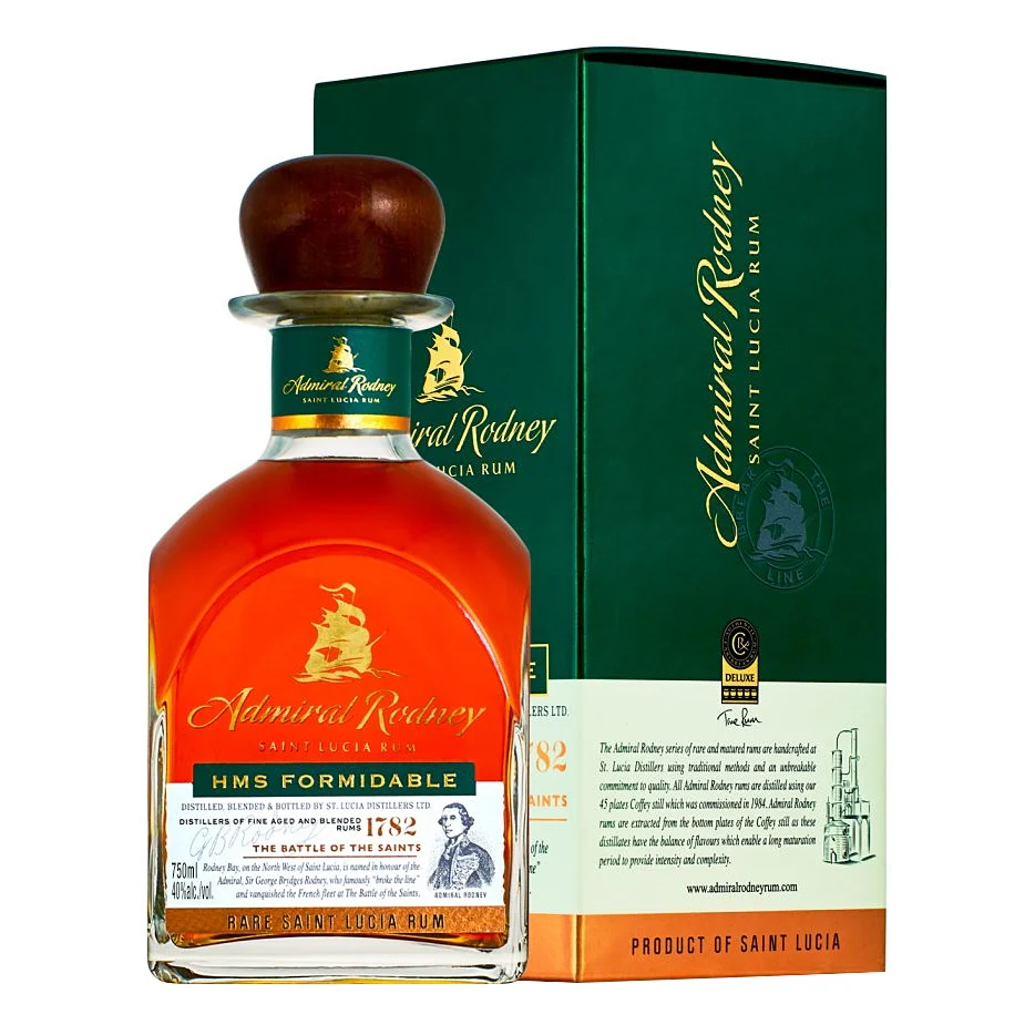 ADMIRAL RODNEY RUM HMS FORMIDABLE SAINT LUCIA 750ML - Image 2