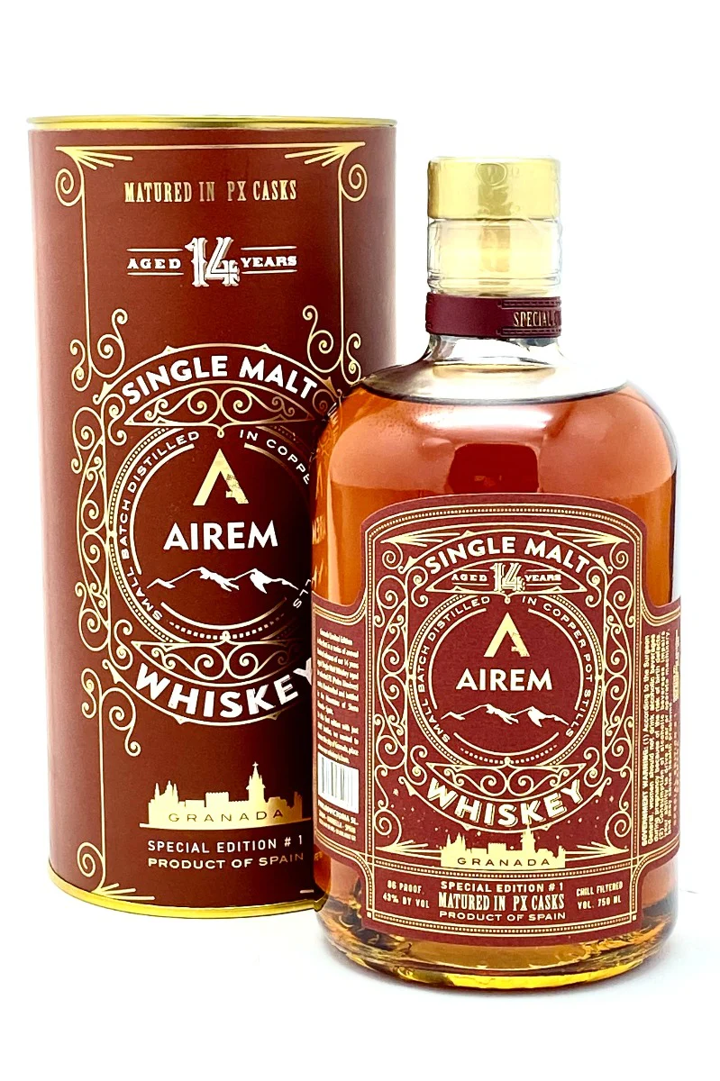 AIREM WHISKEY SINGLE MALT MATURED IN PX CASKS SPECIAL EDITION #1 SPAIN 14YR 750ML - Image 2