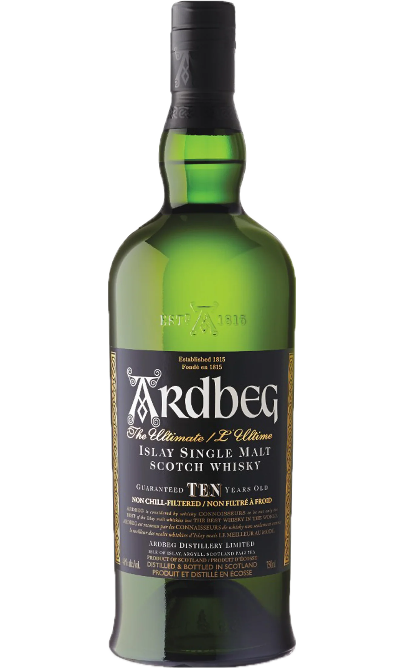 ARDBEG SCOTCH SINGLE MALT  ISLAY MALT 92PF 10YR 750ML