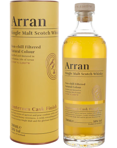 ARRAN MALT SCOTCH SINGLE MALT SAUTERNES CASK 100PF 700ML - Image 2