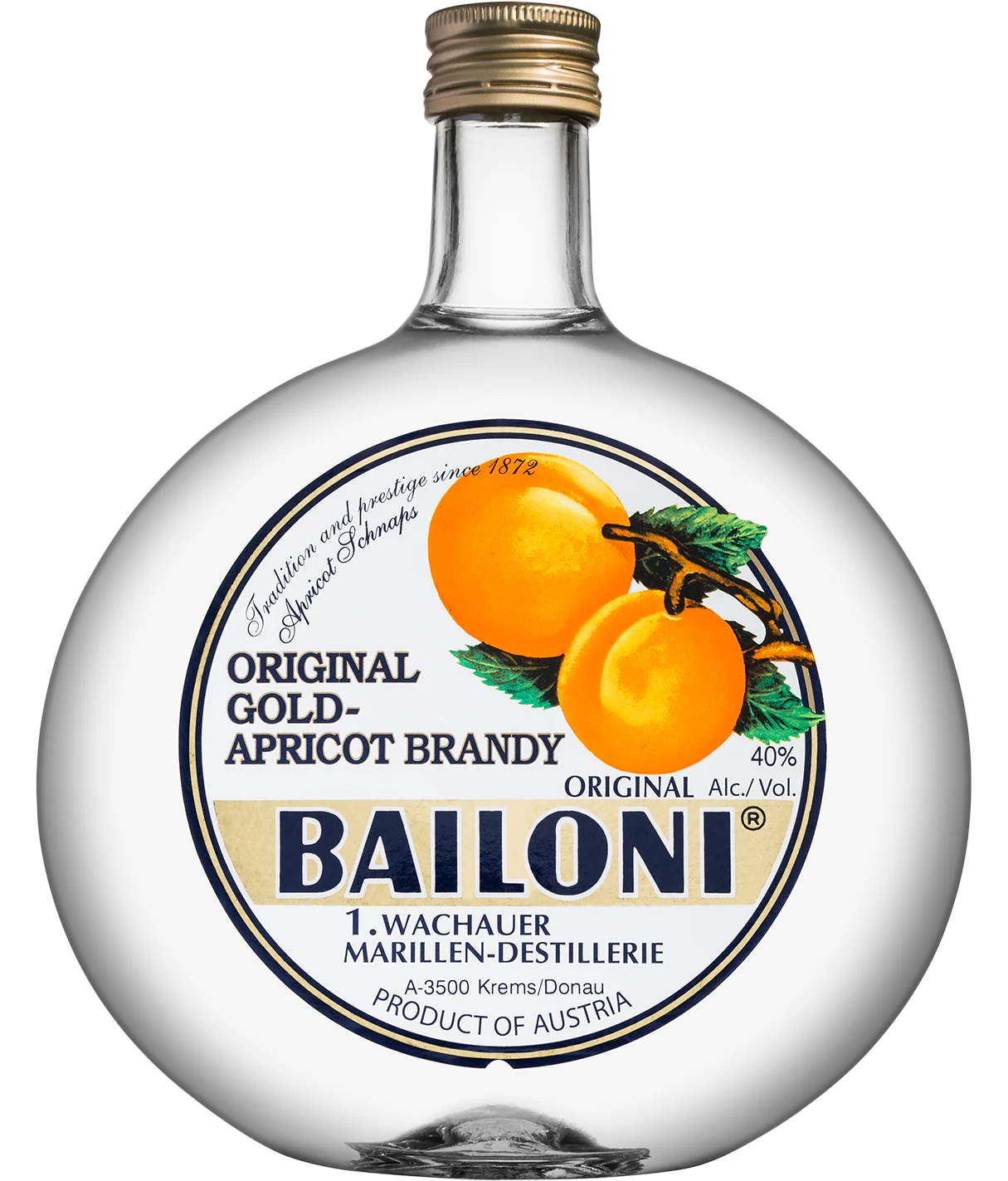 BAILONI GOLD BRANDY APRICOT AUSTRIA 750ML