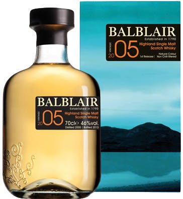 BALBLAIR SCOTCH SINGLE MALT HIGHLAND 2005 RELEASE 750ML