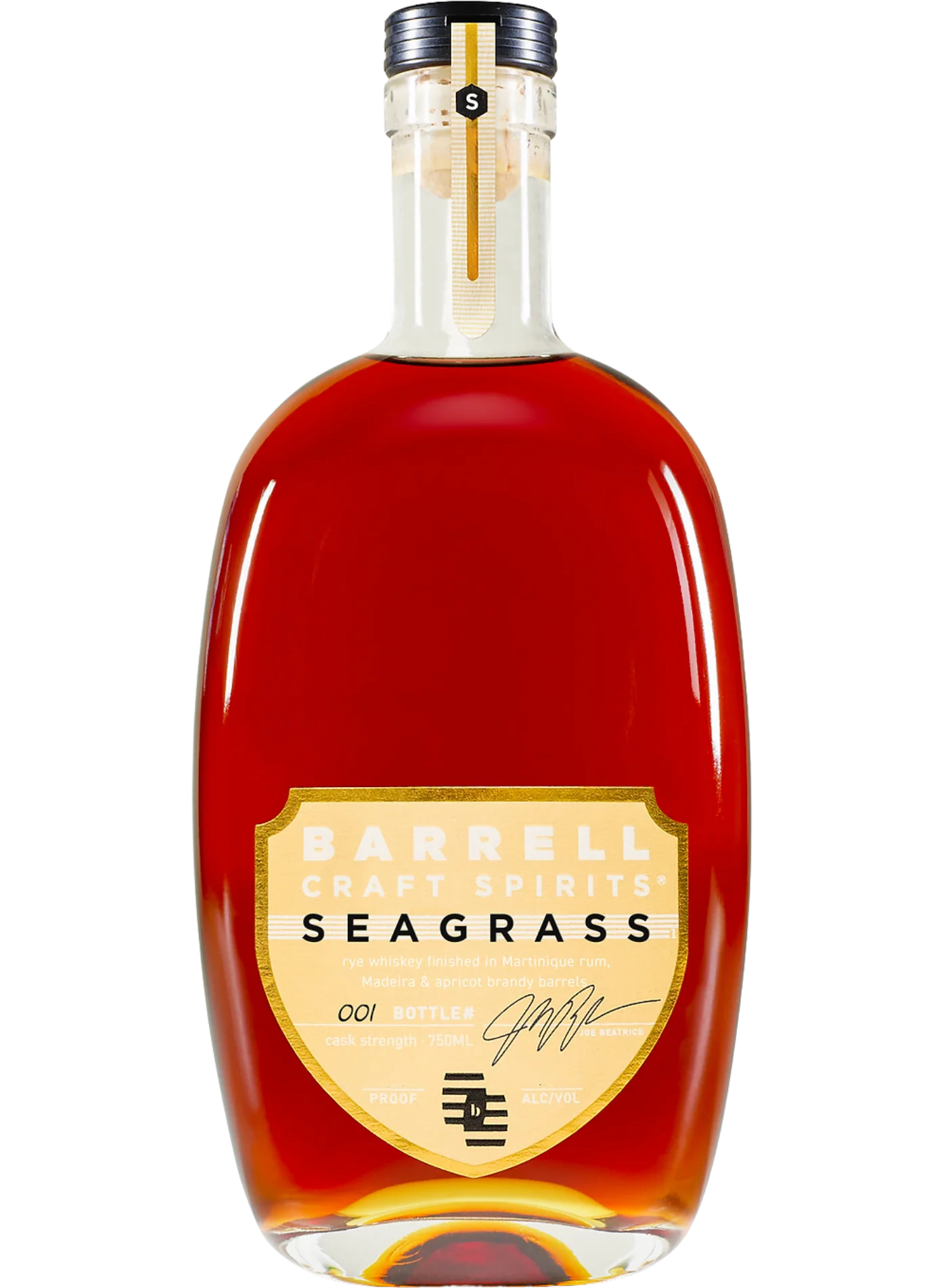 BARRELL CRAFT SPIRITS SEAGRASS WHISKEY RYE CASK STRENGTH GOLD LABEL KENTUCKY 20YR 750ML