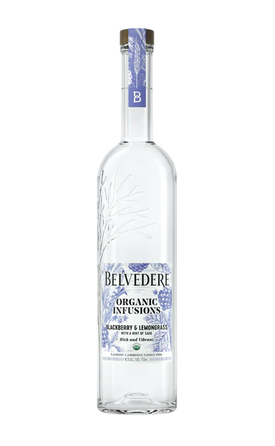 BELVEDERE VODKA INFUSIONS BLACKBERRY & LEMONGRASS ORGANIC POLAND 750ML