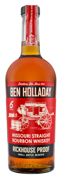 BEN HOLLADAY BOURBON STRAIGHT SMALL BATCH RESERVE RICKHOUSE PROOF 6YR MISSOURI 750ML
