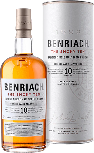 BENRIACH SCOTCH SINGLE MALT THE SMOKY TEN SPEYSIDE 10YR 750ML