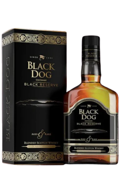 BLACK DOG SCOTCH WHISKY BLENDED BLACK RESERVE 750ML
