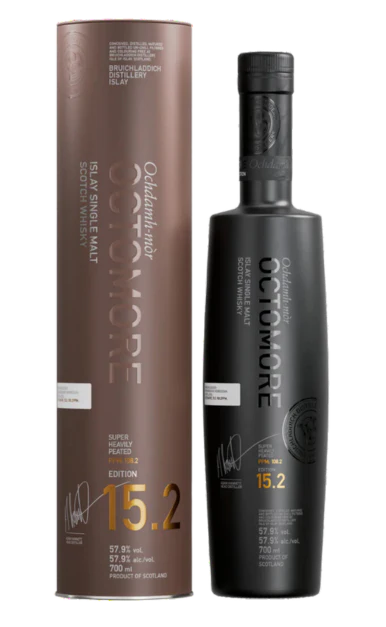 BRUICHLADDICH OCTOMORE SCOTCH SINGLE MALT ISLAY SUPER HEAVILY PEATED 15.2 EDITION 700ML