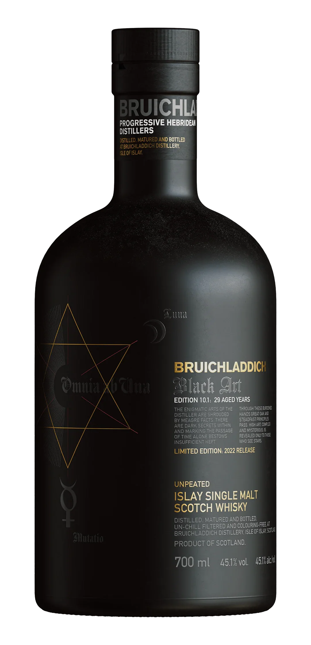 BRUICHLADDICH SCOTCH SINGLE MALT BLACK ART 10.1 ISLAY 750ML