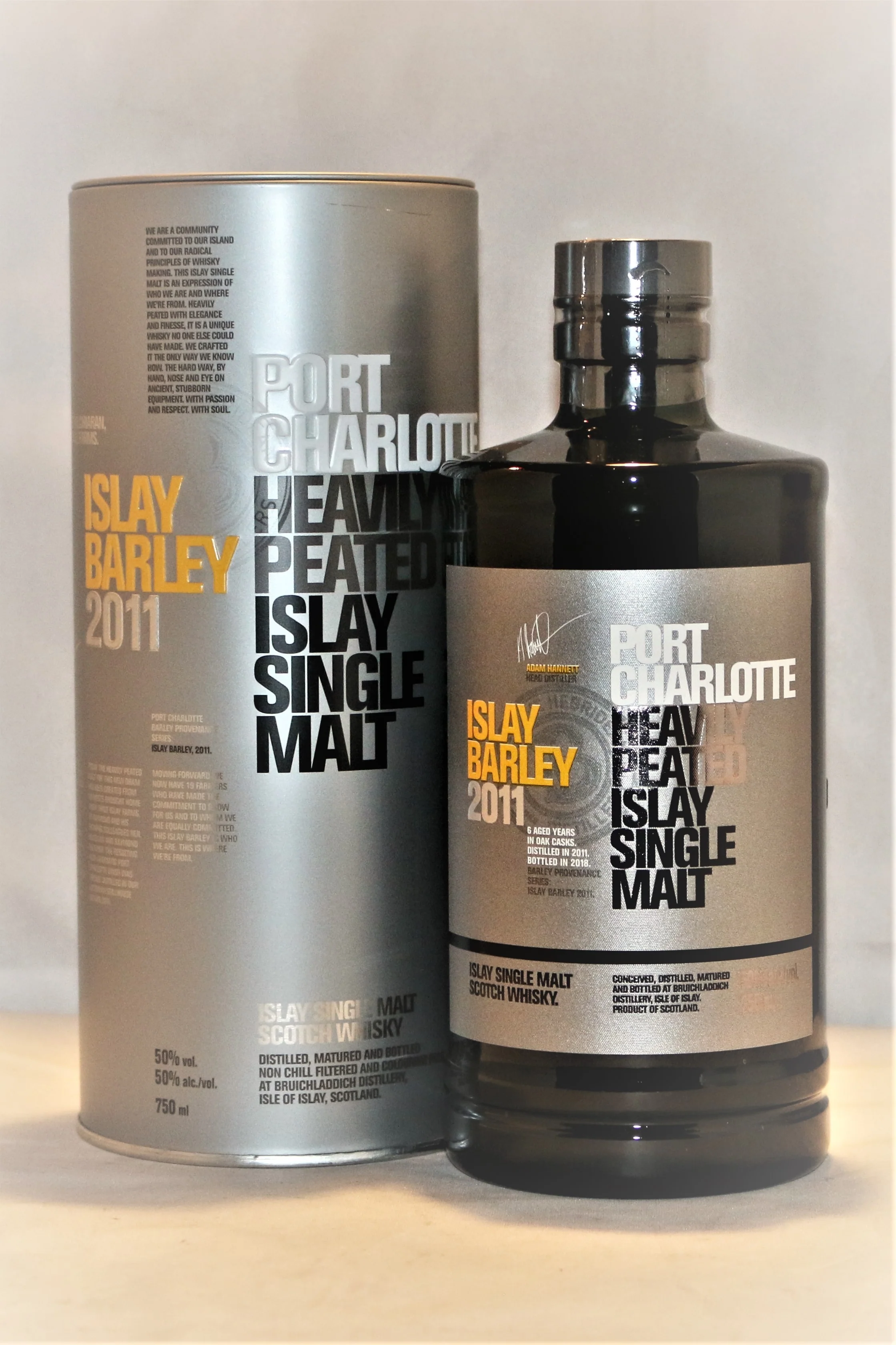 BRUICHLADDICH SCOTCH SINGLE MALT PORT CHARLOTTE ISLAY BARLEY HEAVILY PEATED 2014 750ML