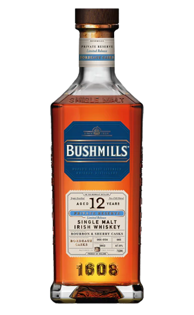 BUSHMILLS WHISKEY SINGLE MALT BORDEAUX CASKS PRIVATE RESERVE LIMITED RELEASE IRISH 12YR 750ML