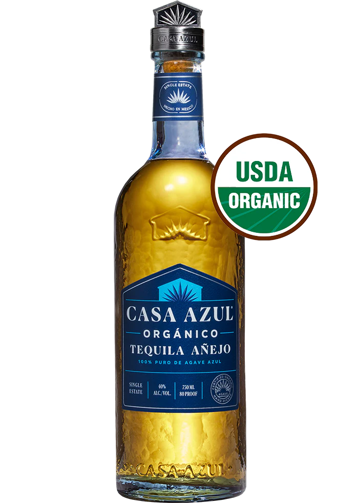 CASA AZUL TEQUILA ANEJO ORGANICO 750ML