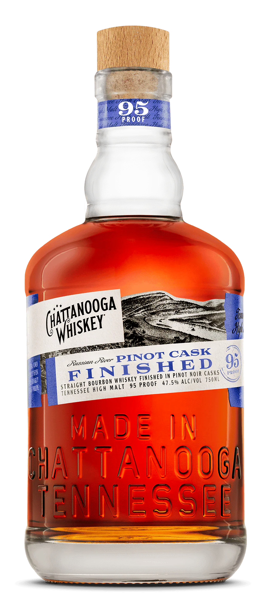 CHATTANOOGA BOURBON STRAIGHT HIGH MALT FINISHED IN PINOT NOIR CASKS TENNESSEE 750ML