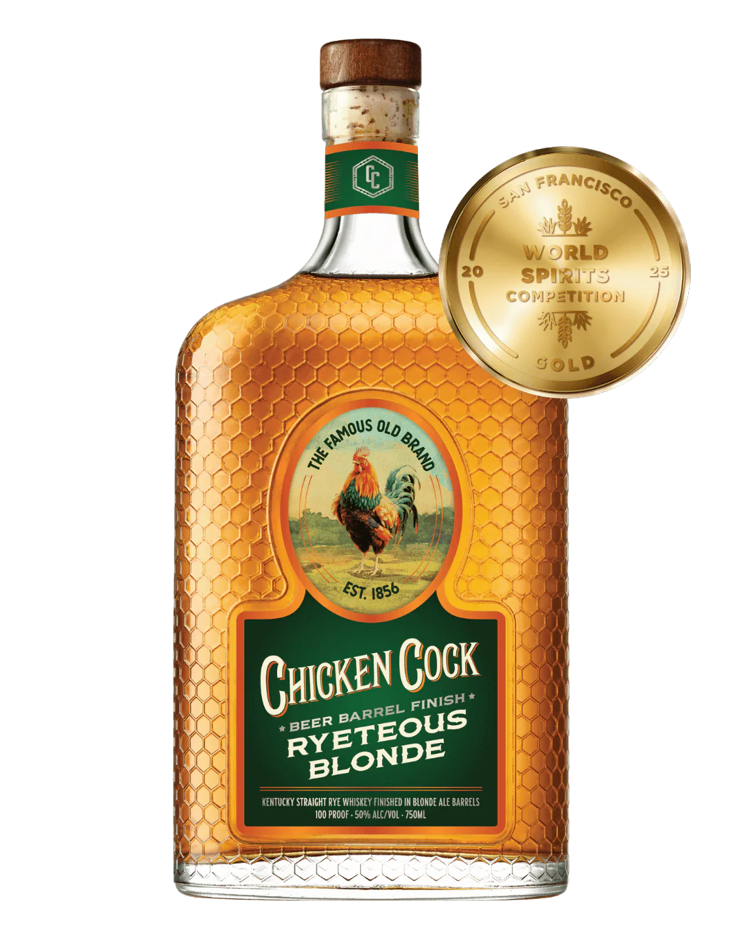 CHICKEN COCK WHISKEY RYETEOUS BLONDE BEER BARREL FINISH KENTUCKY 750ML