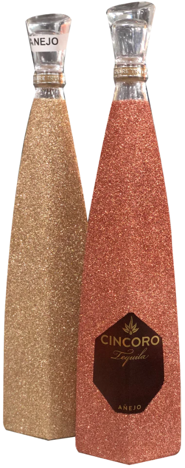 CINCORO TEQUILA ANEJO W/ GLITTER DESIGN 750ML