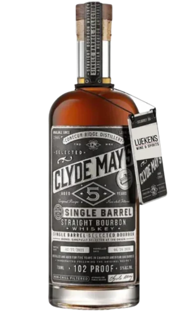 CLYDE MAY BOURBON SINGLE BARREL SELECT INDIANA 5YR 750ML