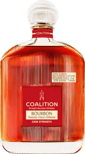 COALITION BOURBON STRAIGHT UNCUT UNFILTERED CASK STRENGTH KENTUCKY 750ML
