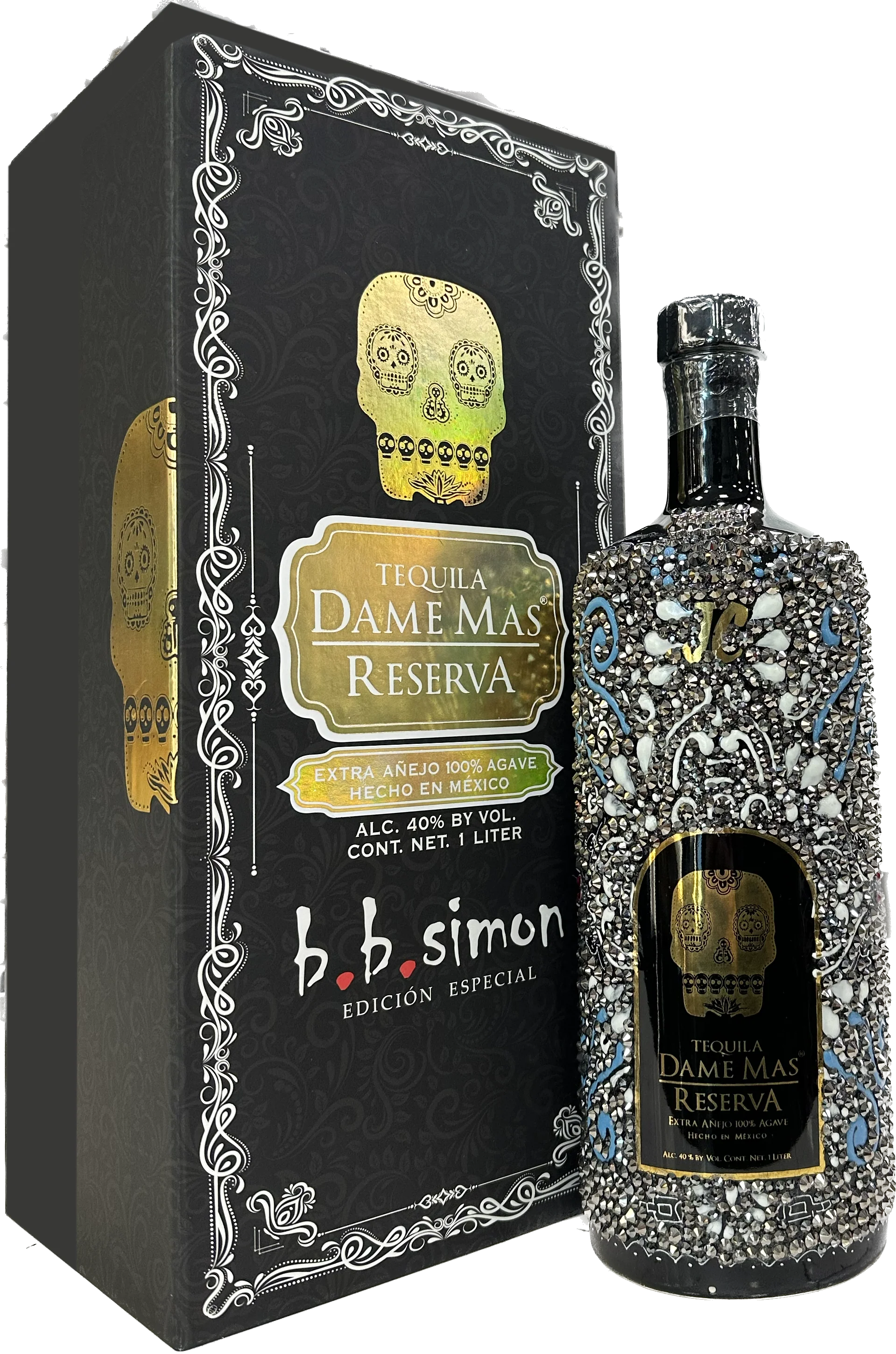 DAME MAS TEQUILA EXTRA ANEJO RESERVA B B SIMON EDICION ESPECIAL 1LI