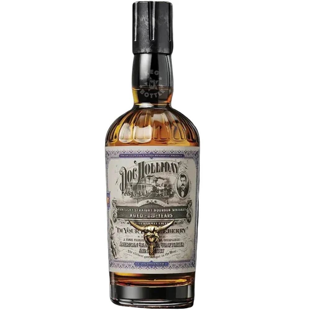 DOC HOLLIDAY BOURBON STRAIGHT SINGLE BARREL EDITION CASK STRENGTH KENTUCKY 15YR 750ML