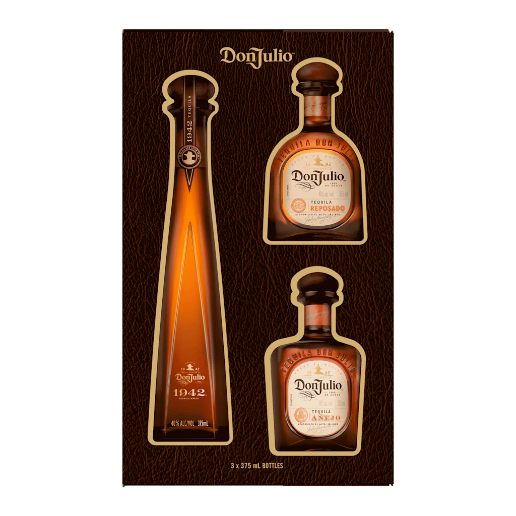 DON JULIO TEQUILA GIFT PK (1942, REPOSADO, ANEJO) 3X375ML