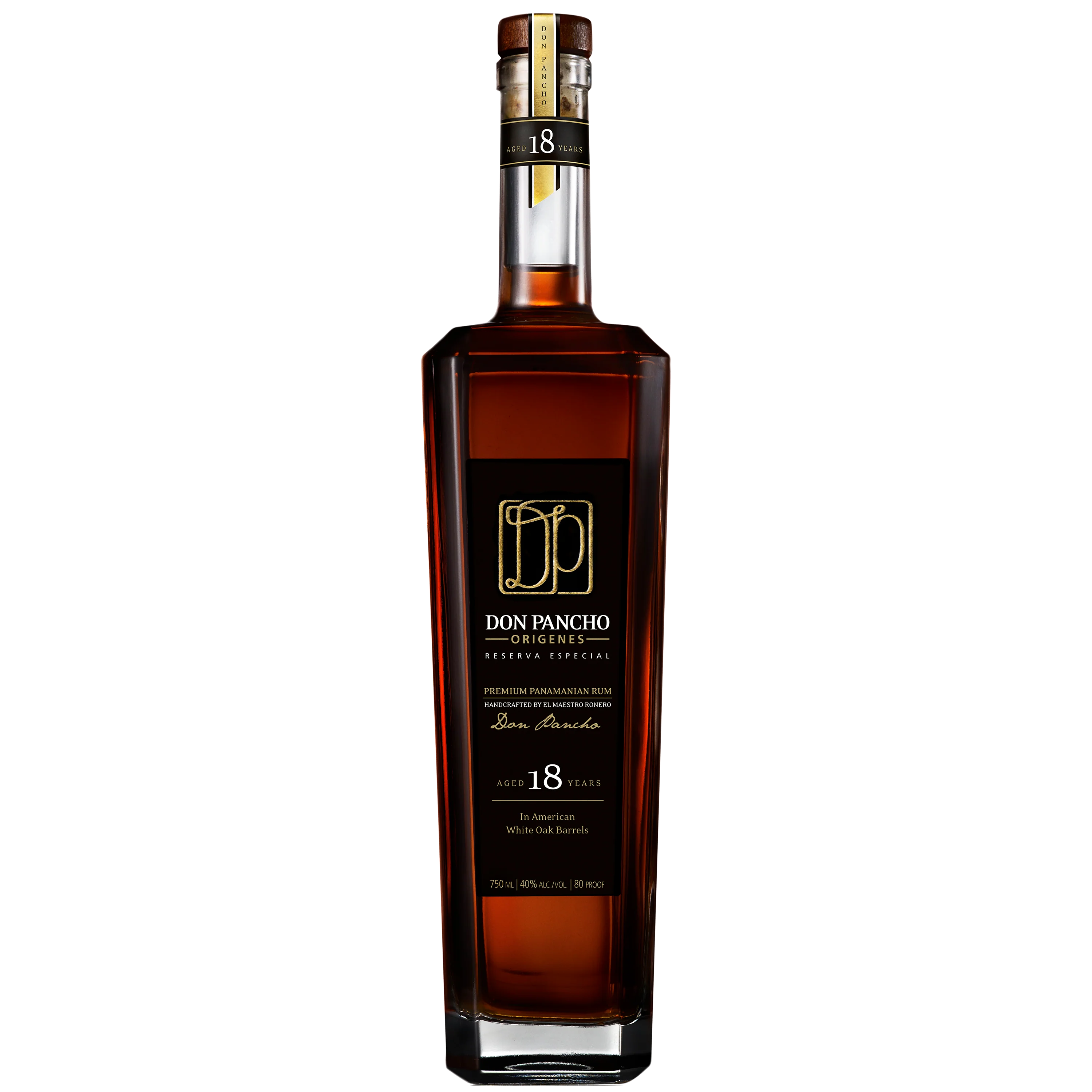 DON PANCHO RUM ORIGENES RESERVA PANAMA 18YR 750ML