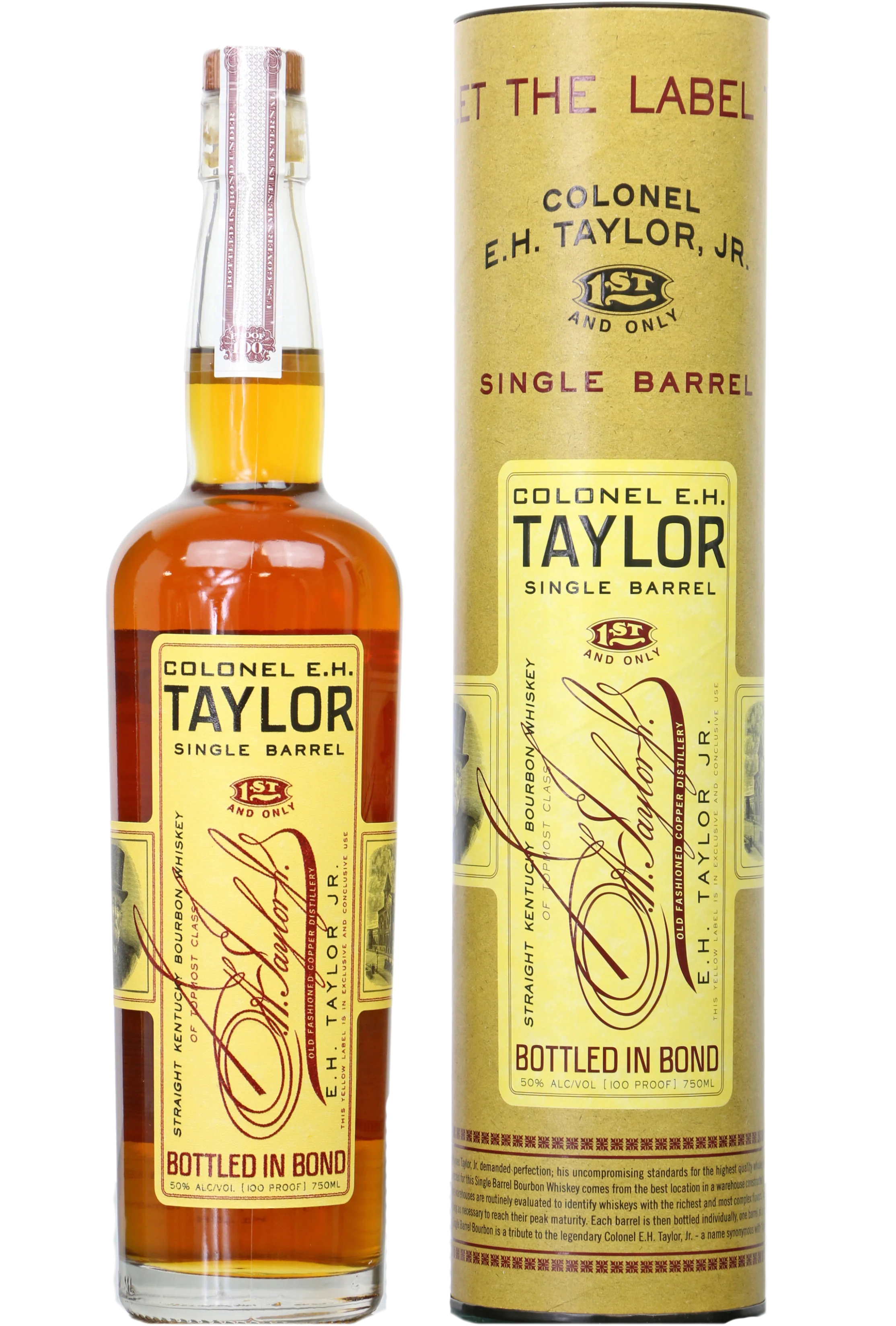 COLONEL E.H. TAYLOR BOURBON SINGLE BARREL KENTUCKY 100PF 750ML