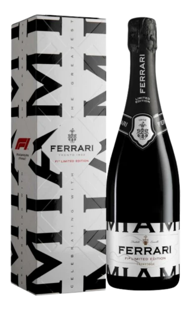 FERRARI TRENTO SPARKLING WINE BRUT F1 LIMITED MIAMI EDITION ITALY 750ML
