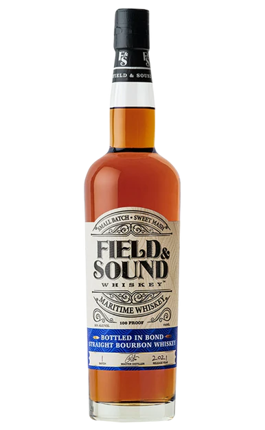 FIELD & SOUND BOURBON STRAIGHT SWEET MASH BOTTLED IN BOND NEW YORK 750ML