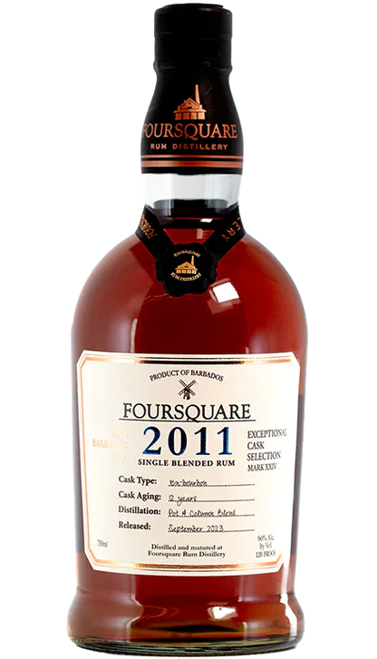 FOURSQUARE RUM SINGLE BLENDED EXCEPTIONAL CASK SELECTION  BARBADOS 2011 750ML