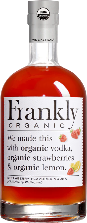 FRANKLY VODKA ORGANIC STRAWBERRY FLAVORED TEXAS 750ML