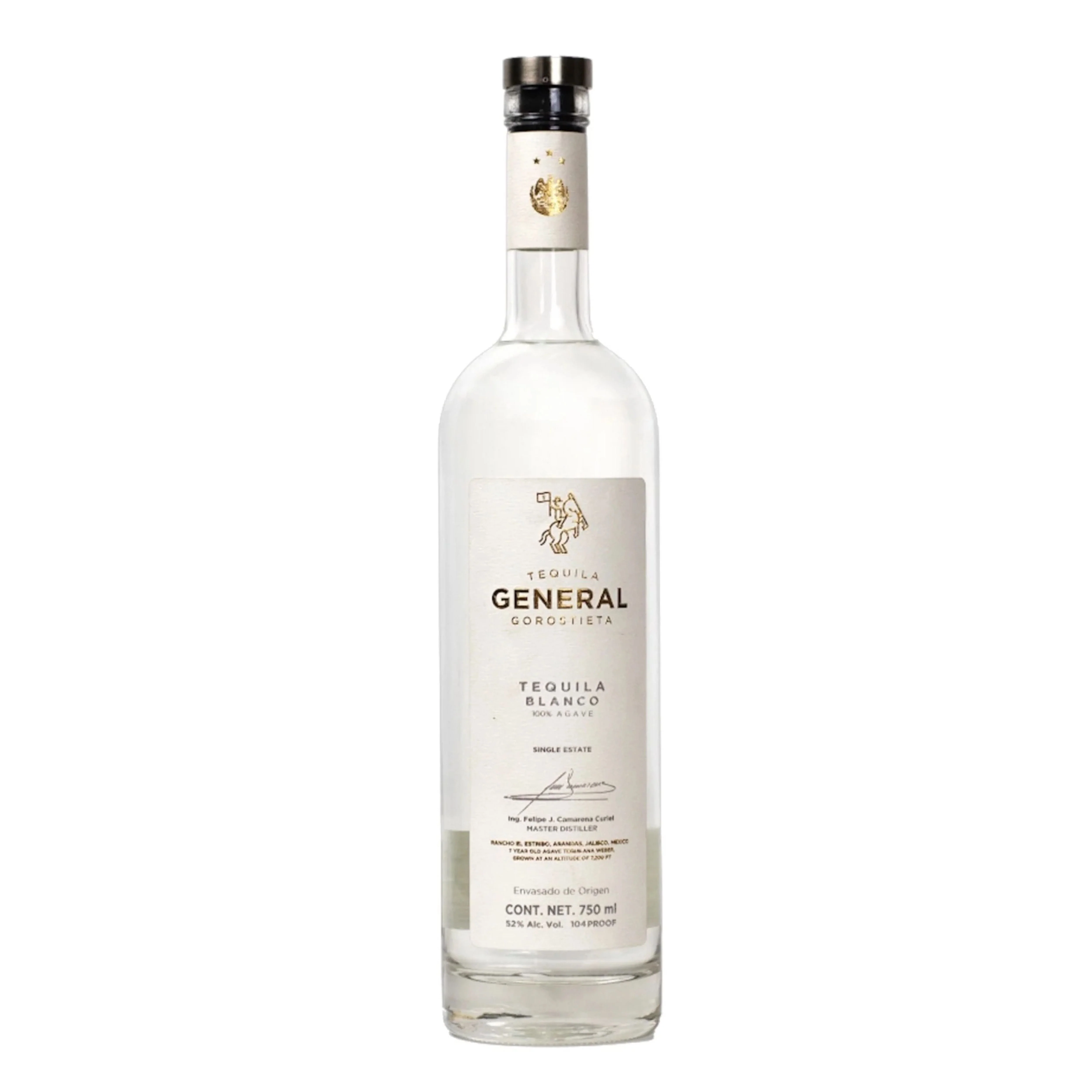 GENERAL GOROSTIETA TEQUILA BLANCO HIGH PROOF 750ML