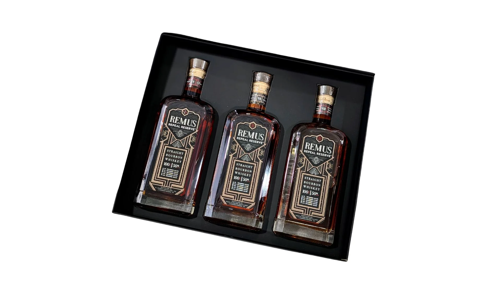 GEORGE REMUS REPEAL RESERVE BOURBON VOLUME V-VII TRILOGY PACK 3X750ML - Image 2