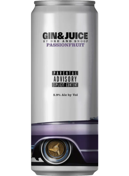 GIN & JUICE COCKTAIL BY DRE AND SNOOP PASSIONFRUIT 4X355ML CANS