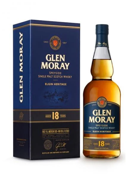 GLEN MORAY SCOTCH SINGLE MALT ELGIN HERITAGE SPEYSIDE 94.4PF 18YR 750ML