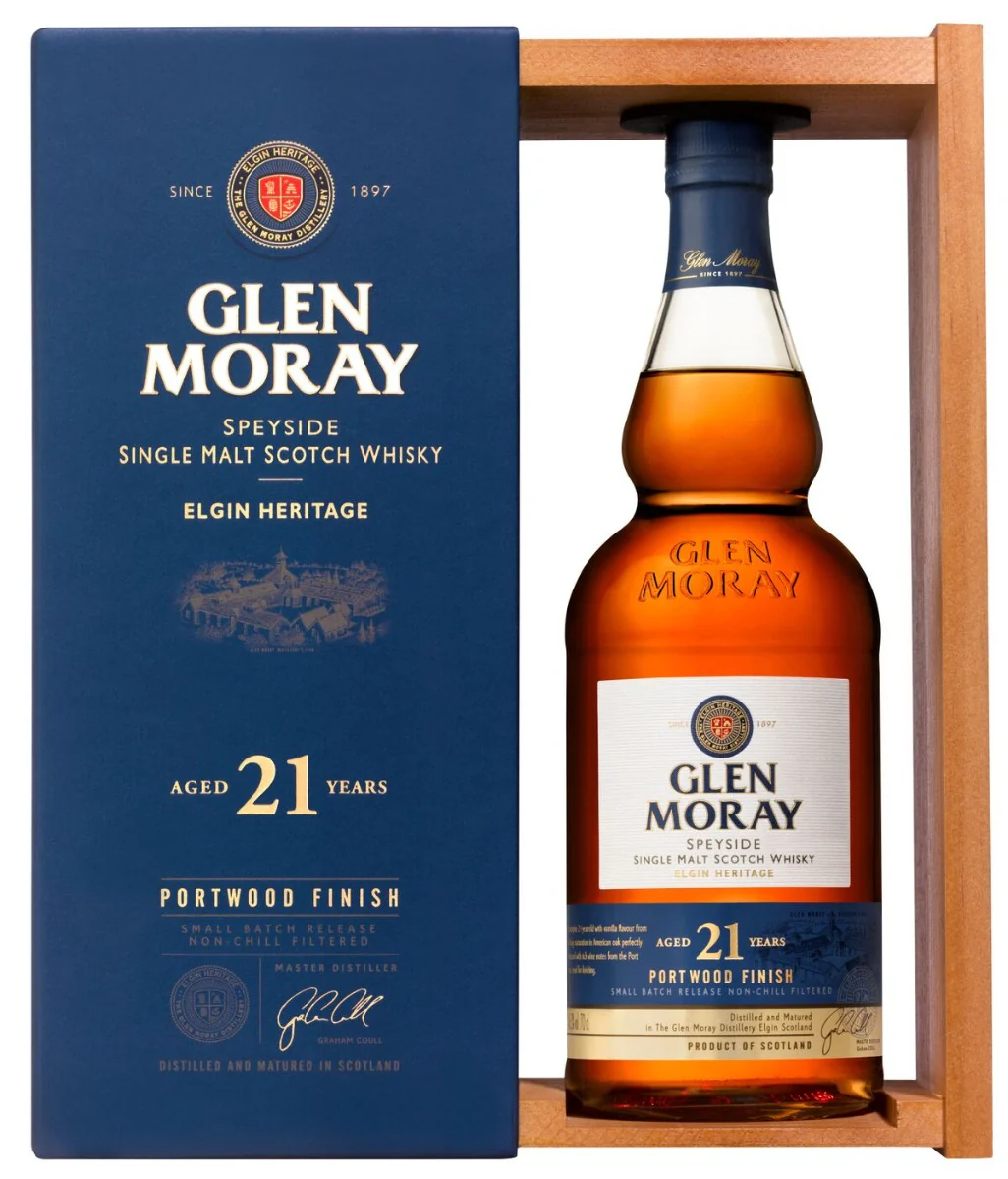 GLEN MORAY SCOTCH SINGLE MALT SPEYSIDE ELGIN HERITAGE PORTWOOD FINISH 21YR 750ML - Image 2