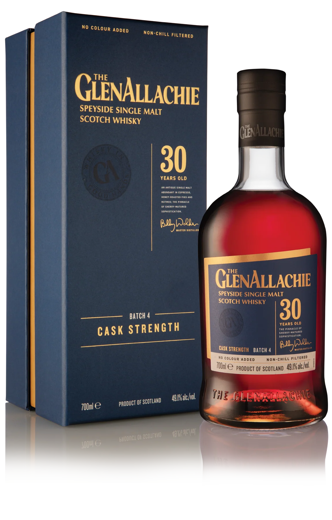 GLENALLACHIE SCOTCH SINGLE MALT CASK STRENGTH BATCH 4 30YR 700ML