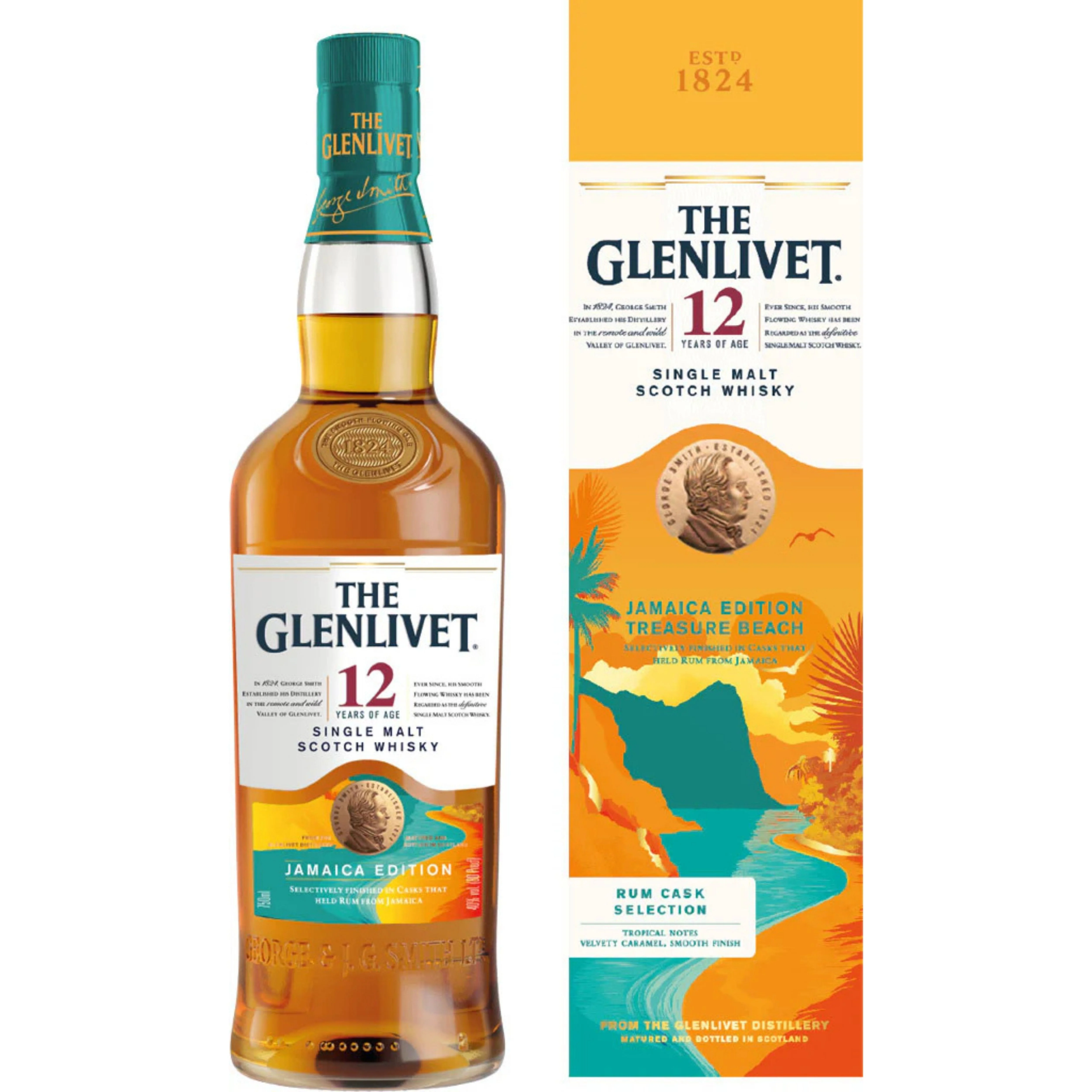 GLENLIVET SCOTCH SINGLE MALT JAMAICA EDITION 12YR 750ML