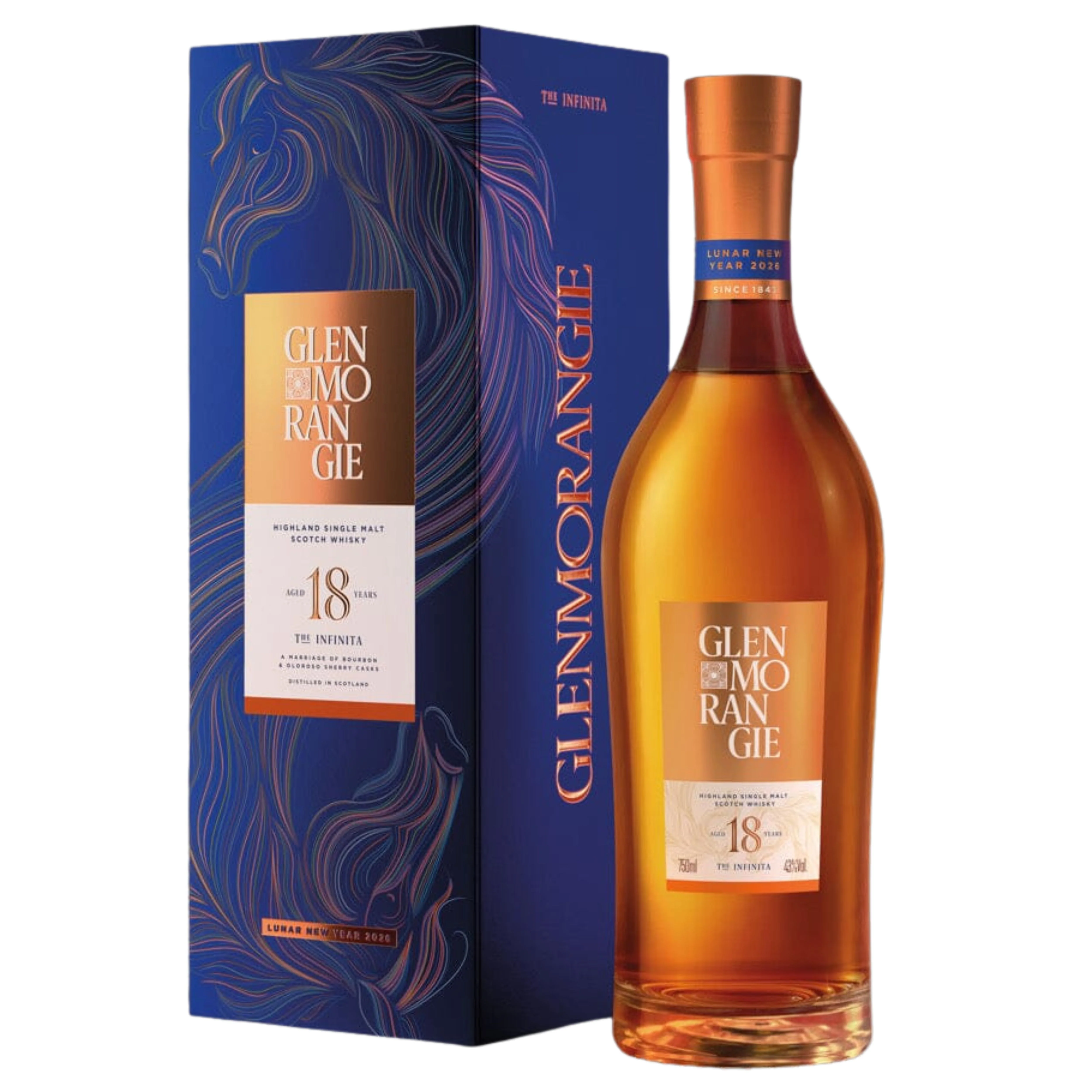 GLENMORANGIE THE INFINITA SCOTCH SINGLE MALT LIMITED LUNAR NEW YEAR 2026 18YR 750ML