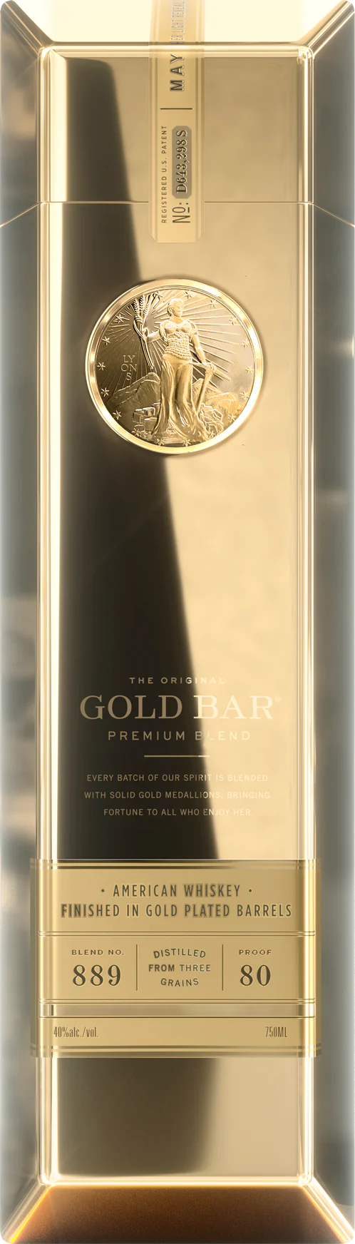 GOLD BAR WHISKEY PREMIUM BARREL CALIFORNIA 750ML
