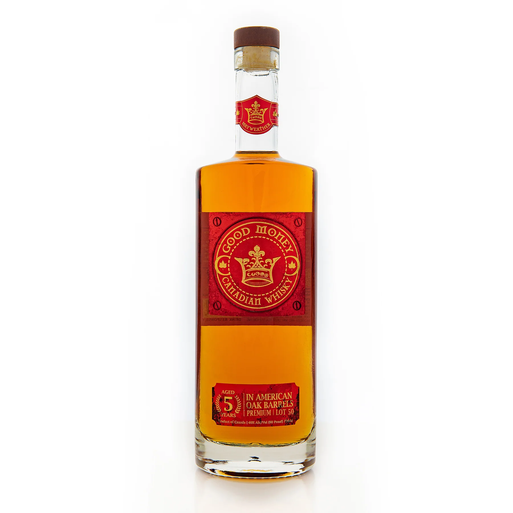GOOD MONEY WHISKY IN AMERICAN OAK BARRELS CANADA 5YR 750ML