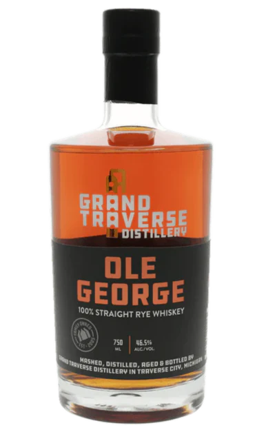 GRAND TRAVERSE WHISKEY STRAIGHT RYE OLE GEORGE MICHIGAN 750ML