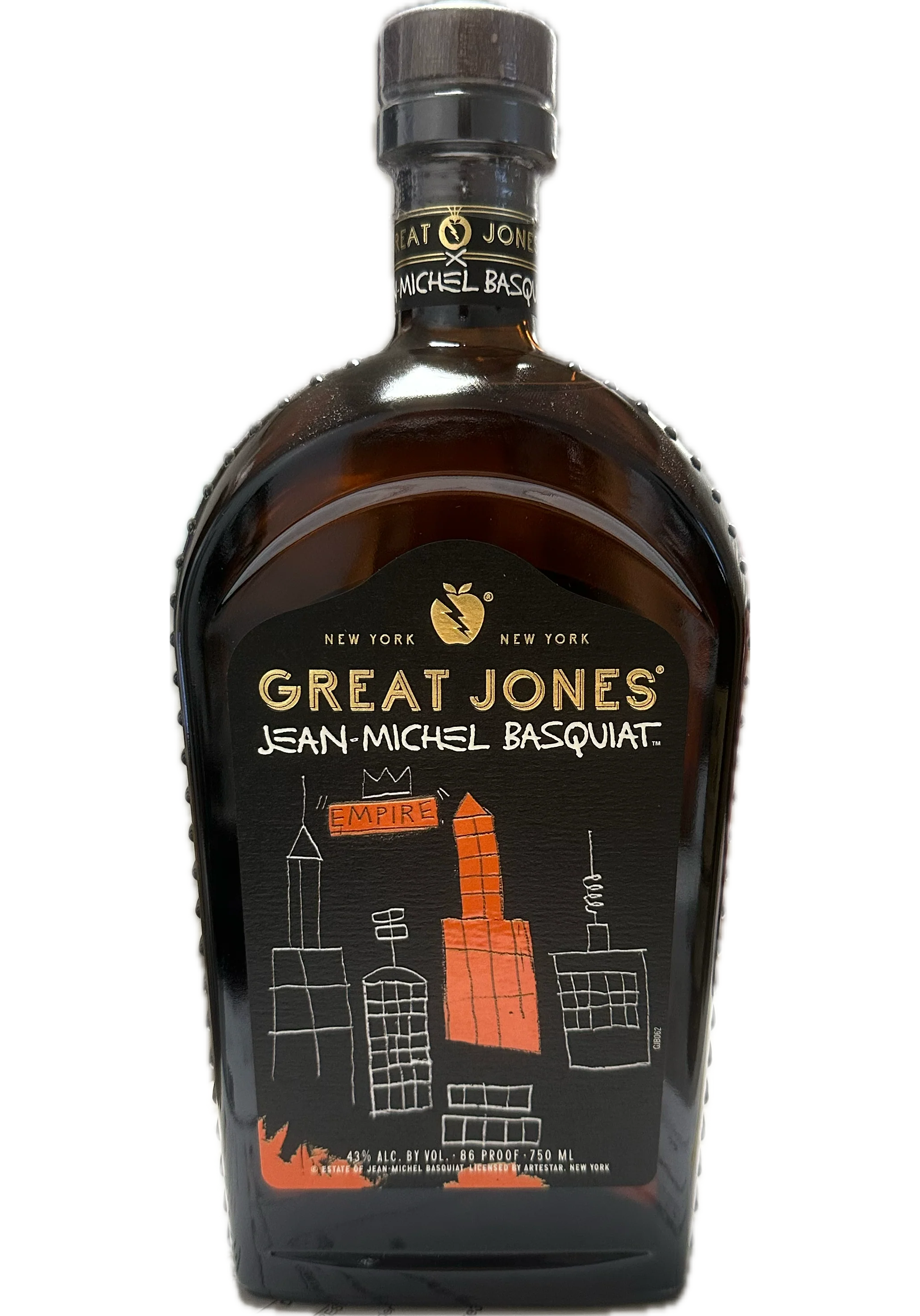 GREAT JONES BOURBON STRAIGHT BASQUIAT EMPIRE LIMITED EDITION NEW YORK 750ML