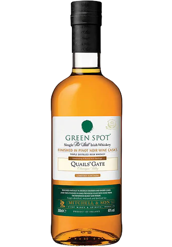 GREEN SPOT WHISKEY SINGLE POT STILL QUAILS GATE FINISHED IN PINOT NOIR WINE CASK IRISH 92PF 700ML