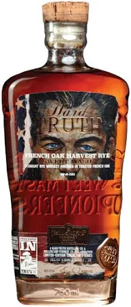 HARD TRUTH WHISKEY RYE STRAIGHT FINISHED IN TOASTED FRENCH OAK LIMITED EDITION INDIANA 750ML