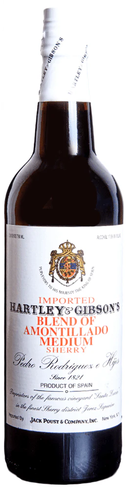 HARTLEY & GIBSON'S SHERRY BLEND OF AMONTILLADO MEDIUM SPAIN 750ML