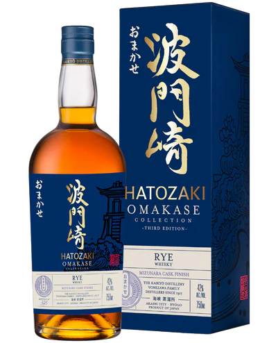HATOZAKI WHISKY RYE MIZUNARA CASK FINISH OMAKASE COLLECTION JAPAN 750ML