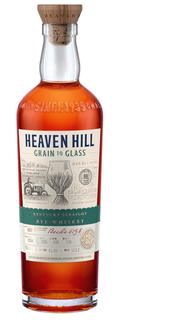 HEAVEN HILL WHISKEY RYE STRAIGHT GRAIN TO GLASS KENTUCKY 700ML